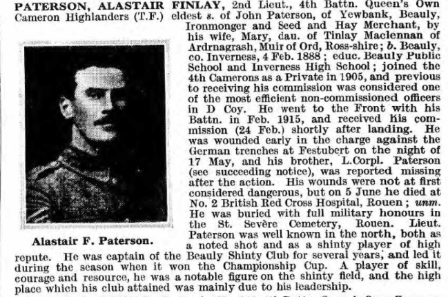 Photo of photos/Alastair F Paterson - UK, De Ruvigny's Roll of Honour, 1914-1919